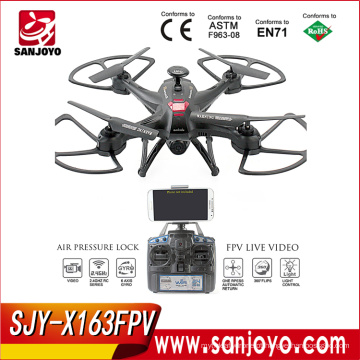 Venda quente SJY-X163FPV 5.8G FPV Zangão com monotor LCD transmissão Quadcopter VS CX20 X8W zangão Brushless